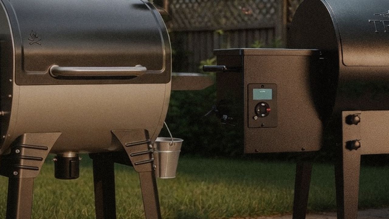 Close comparison of the Camp Chef Woodwind Pro WiFi 24 controller next to the Traeger Tailgater 20 controller