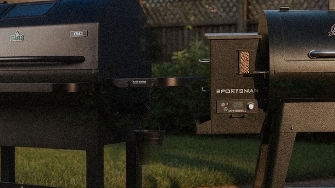 Close comparison of the Green Mountain Grills Peak controller next to the Pit Boss Sportsman controller