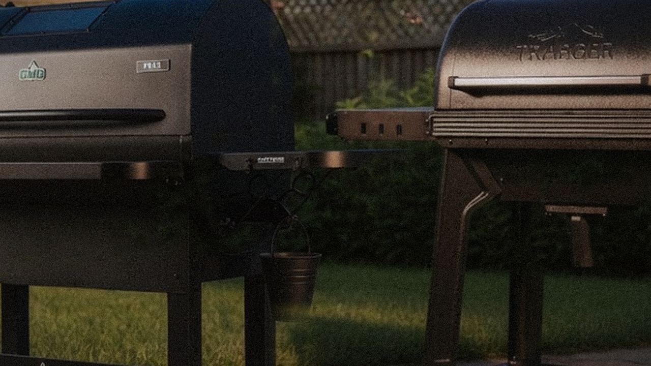 Close comparison of the Green Mountain Grills Peak controller next to the Traeger Woodridge Pro controller