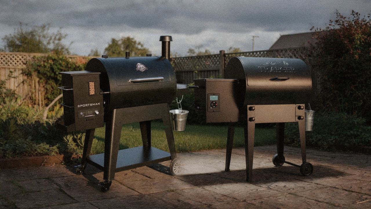 Morning patio with the Pit Boss Sportsman and the Traeger Tailgater 20, unboxing-day mood