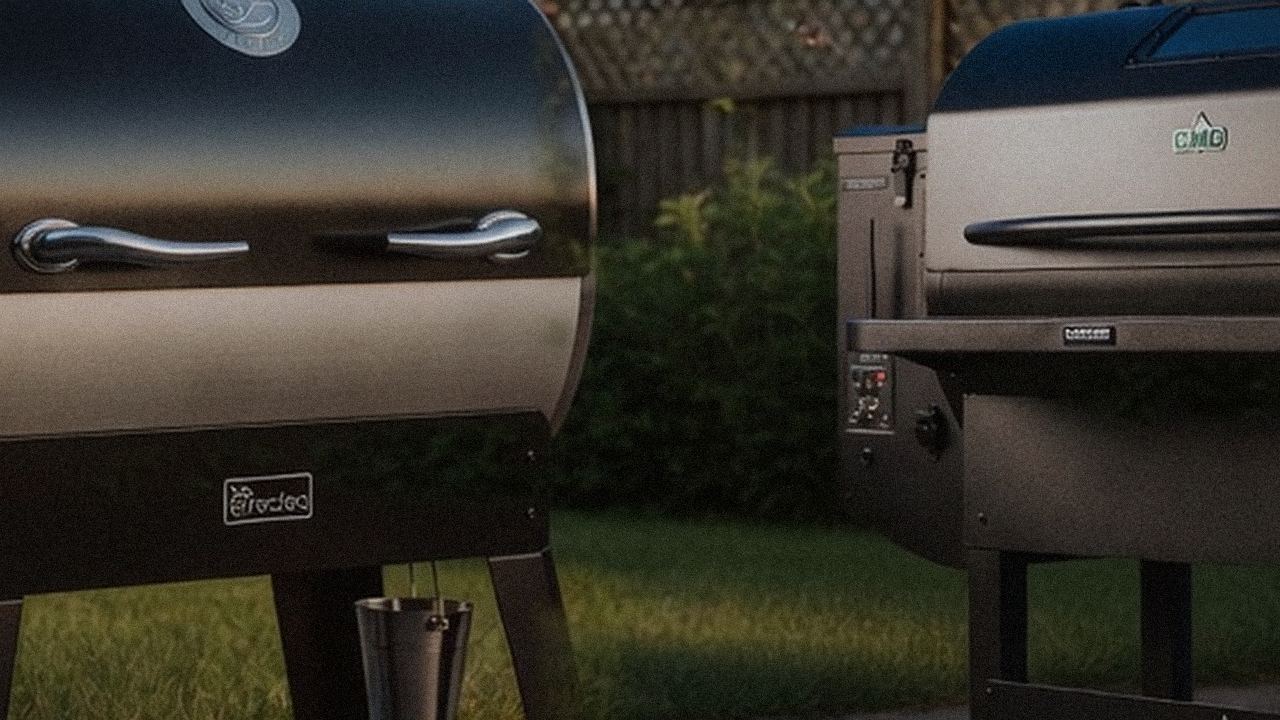 Close comparison of the recteq Flagship 1600 controller next to the Green Mountain Grills Peak controller