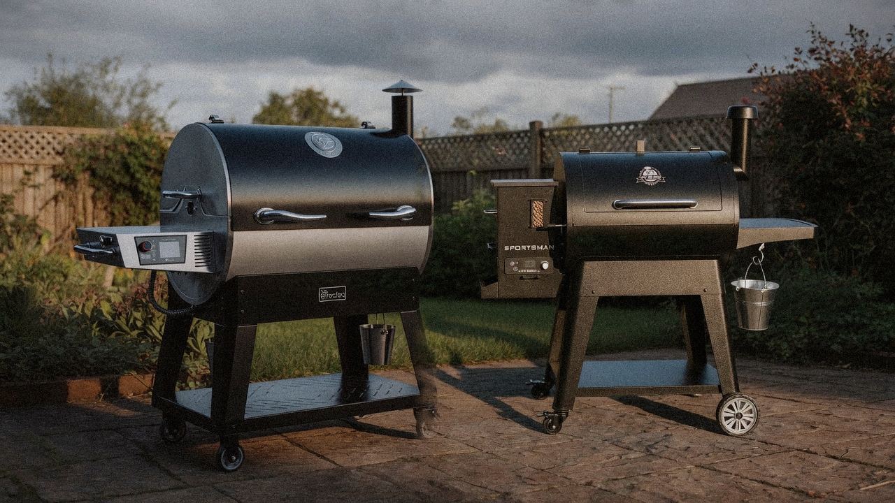 Morning patio with the recteq Flagship 1600 and the Pit Boss Sportsman, unboxing-day mood