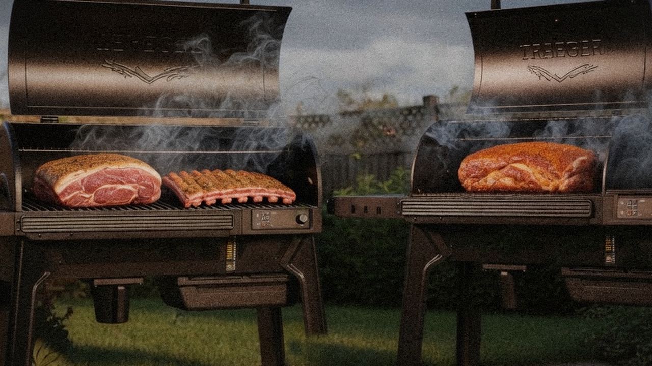 Searing and grate view: Traeger Ironwood next to Traeger Pro 780