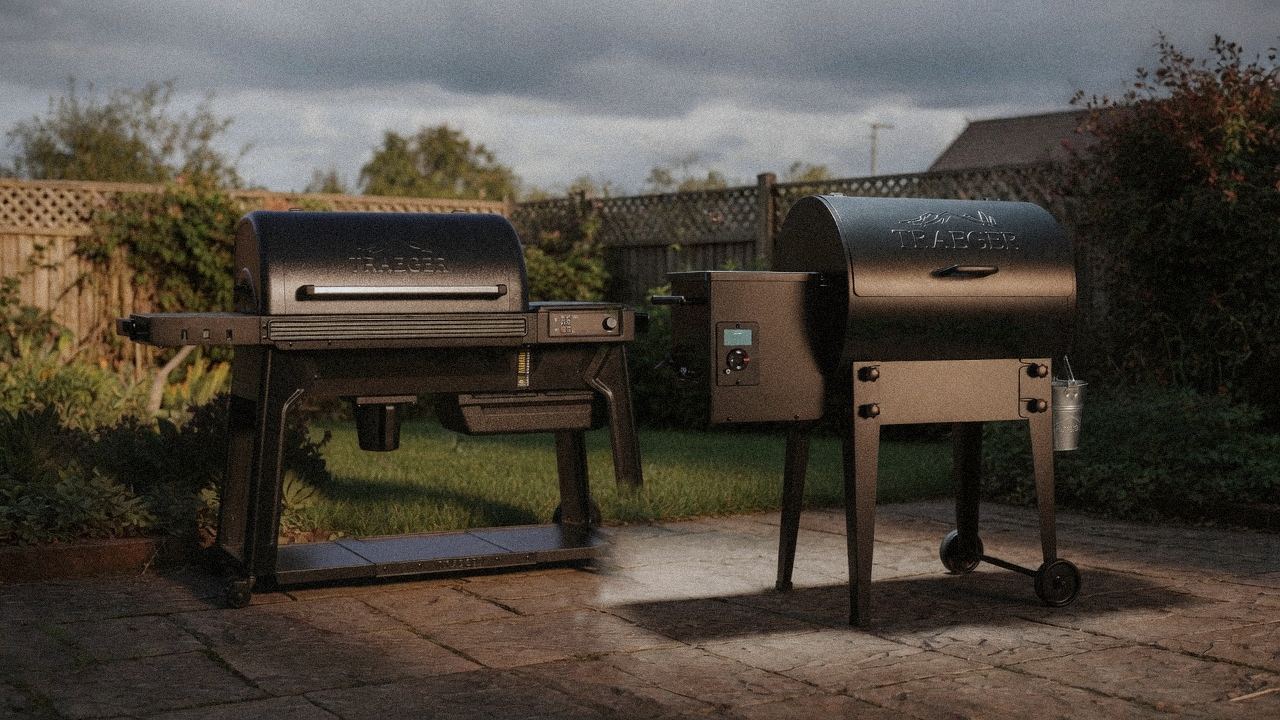 Morning patio with the Traeger Pro 780 and the Traeger Tailgater 20, unboxing-day mood